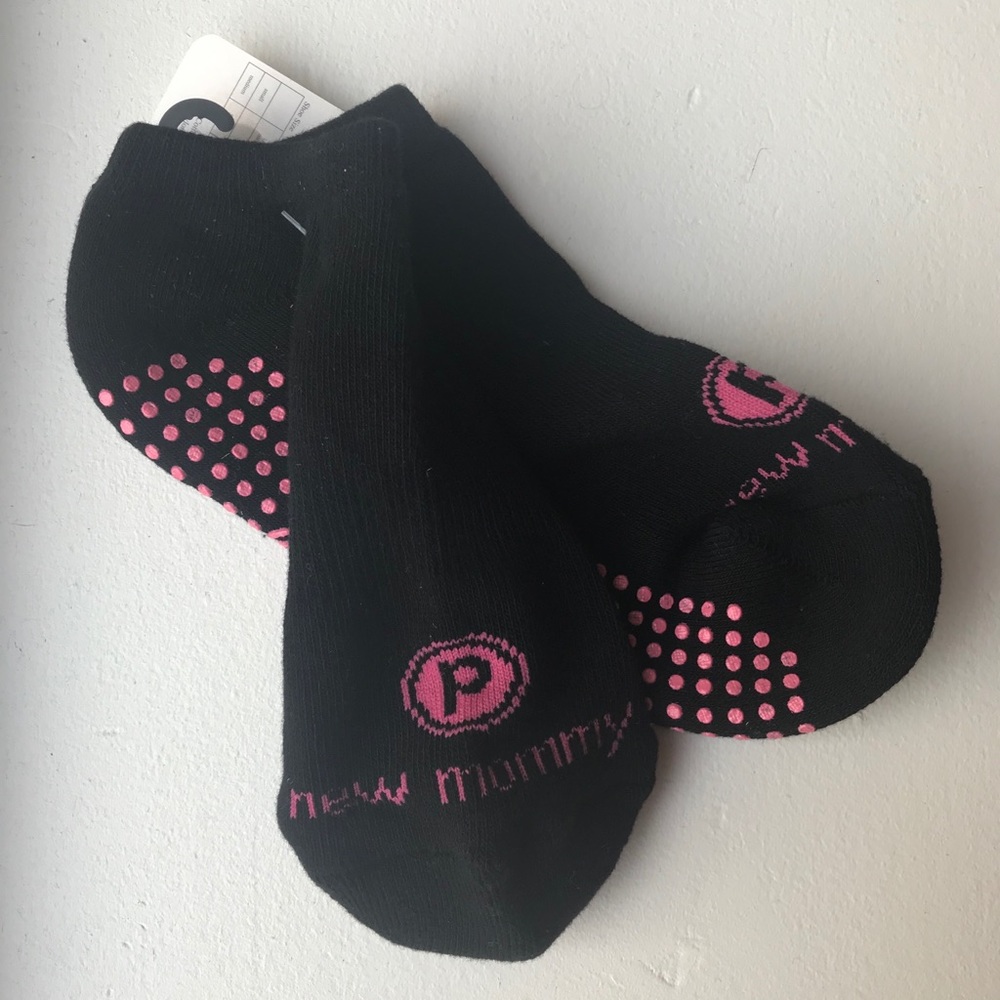 Pure Barre Pink New Mommy Sticky Socks